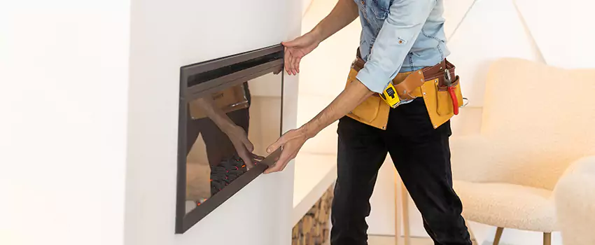 Metal Fireplace Installation in Flower Mound, Texas