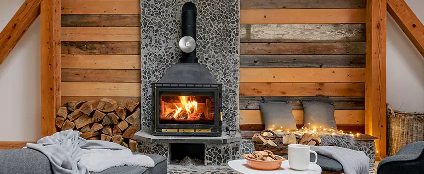 Thelin Hearth Products Direct Vent Gas Stove Fireplace Inspection in Flower Mound, Texas